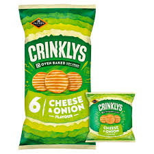 Jacob's Crinklys Cheese & Onion 6x23g