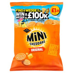 Jacob's Mini Cheddars Original Snacks 90g PMP £1.25