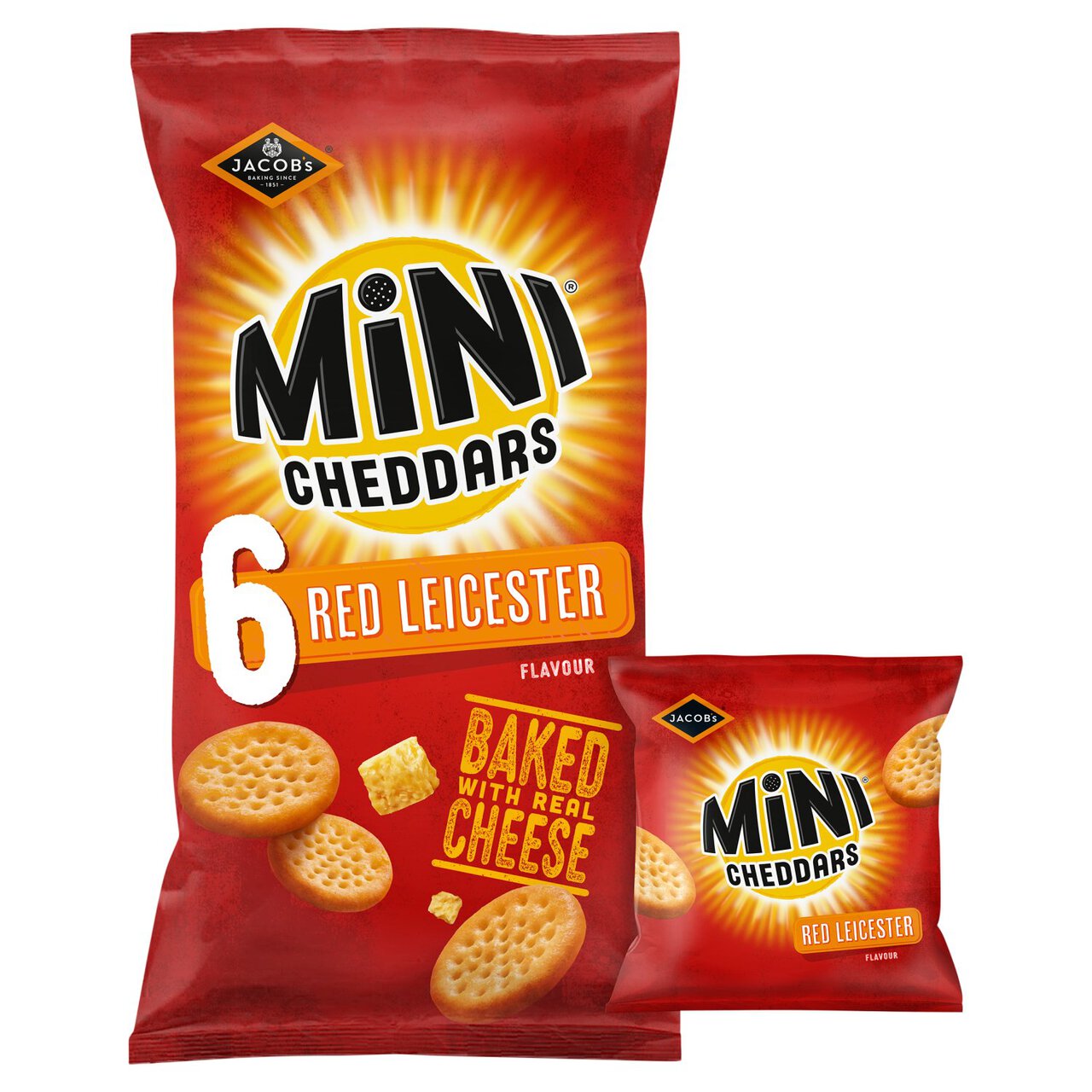 Jacob's Mini Cheddars Red Leicester 6x23g