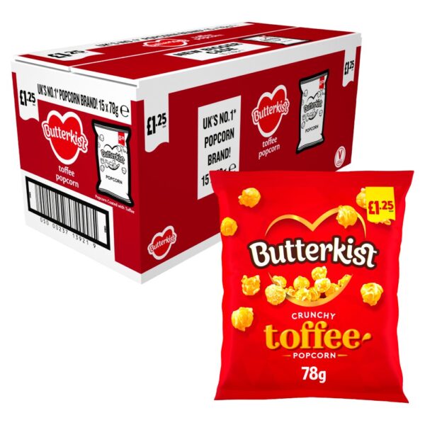 Butterkist Crunchy Toffee Popcorn 78g, £1.25 PMP