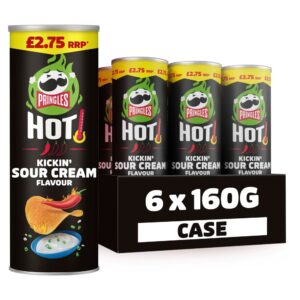 Pringles Hot Kickin' Sour Cream Flavour 6 x 160g PMP £2.75