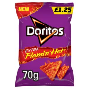 Doritos Extra Flamin' Hot Sharing Bag Crisps 70g PMP