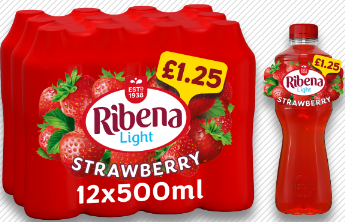Ribena Strawberry PM £1.25 500ml