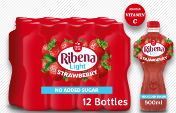 Ribena Strawberry Juice Drink No Added Sugar 500ml