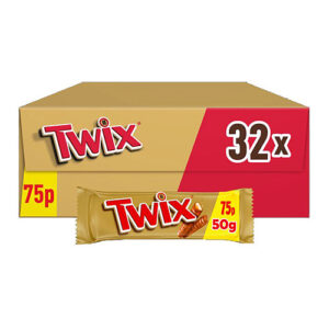 Twix Caramel & Milk Chocolate Fingers Biscuit Snack Bar £0.75 PMP 50G
