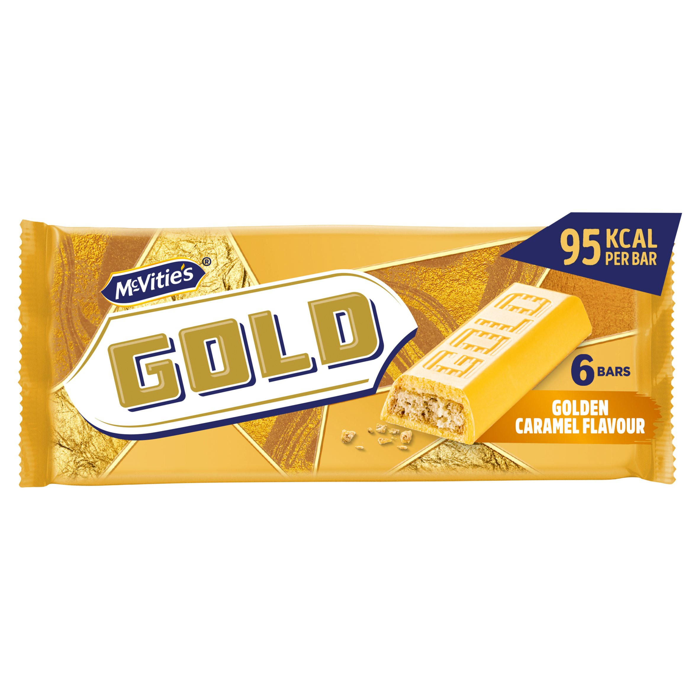 McVitie's Gold Caramel Flavour Biscuit Bars Multipack 6 x106g