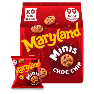 Maryland Minis Choc Chip Cookies 6 Mini Bags 118.8g