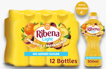 Ribena Pineapple and Passion Fruit Juice Drink No Added Sugar 500ml