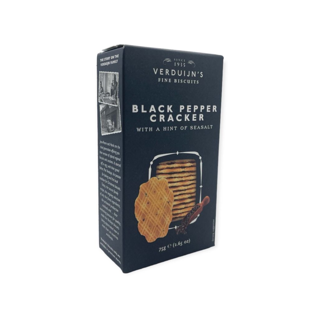 Verdijn's Black Pepper Cracker in Sea Salt 75G