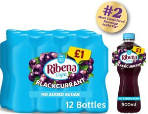 Ribena Blackcurrant Light NAS PM £1.00 500ml
