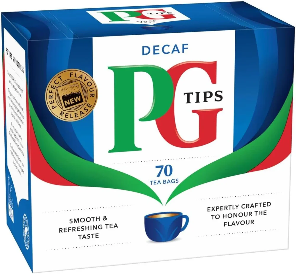 PG TIPS 70S BOX 6X203G BOX DECAF