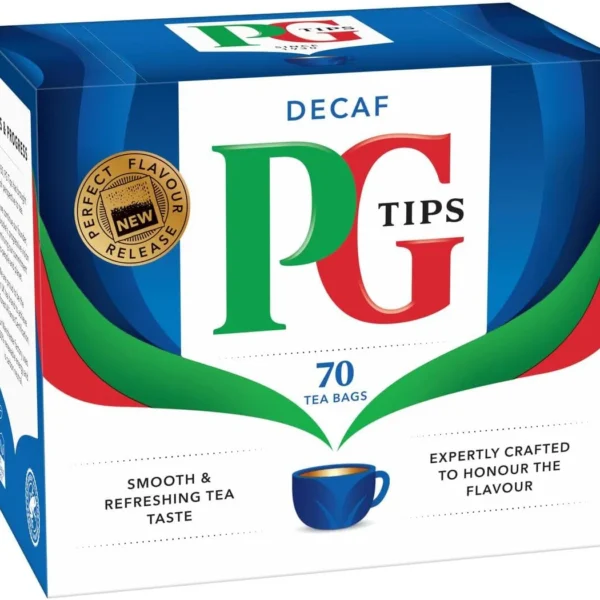 PG TIPS 70S BOX 6X203G BOX DECAF