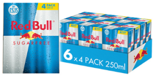 Red Bull Sugar Free Energy Drink 250ml, 4 Pack (Pack of 6), PM 5.15