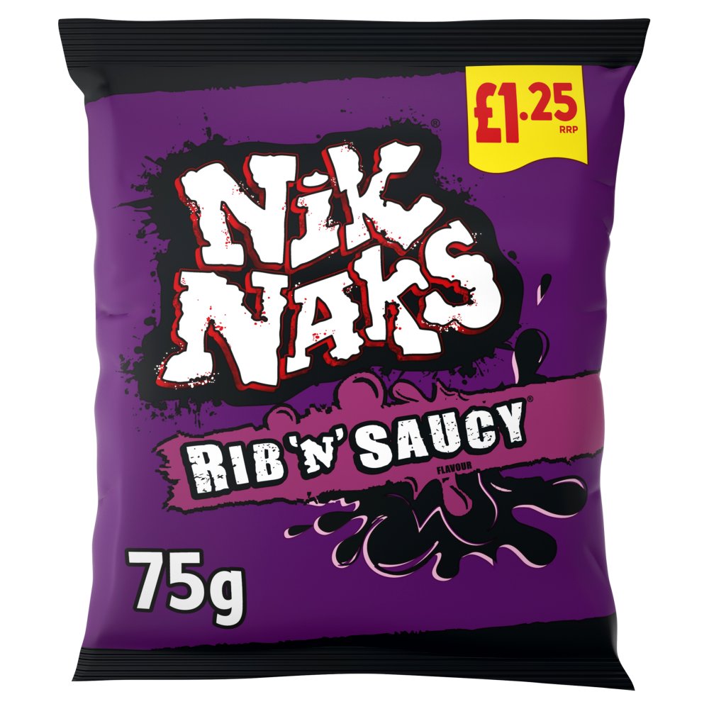 Nik Naks Rib 'N' Saucy Crisps £1.25 PMP 75g