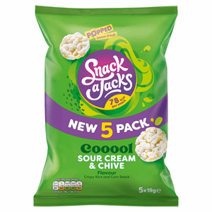 Snack a Jacks Sour Cream & Chive Multipack Rice Cakes 5x19g