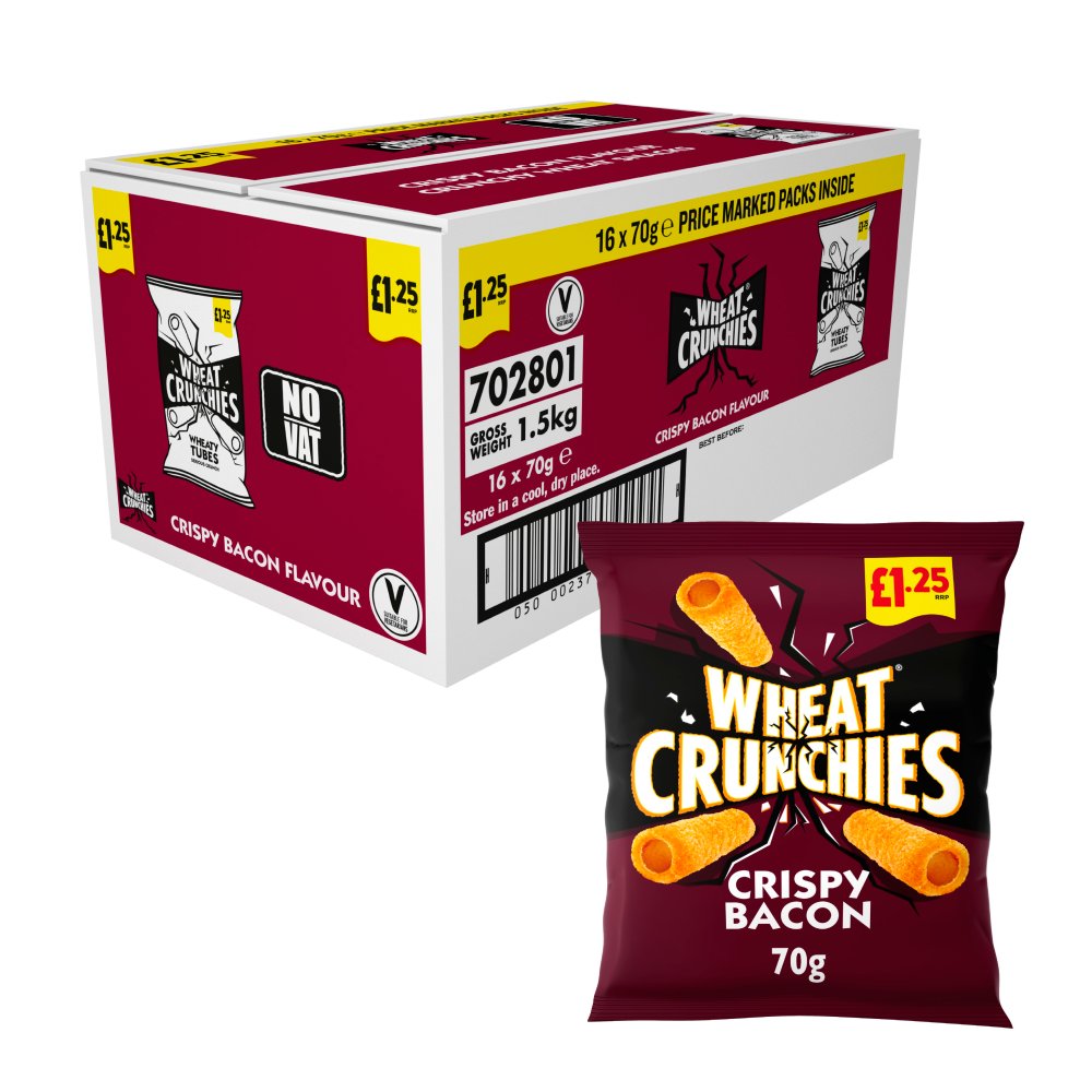 Wheat Crunchies Bacon Crisps £1.25 PMP 70g