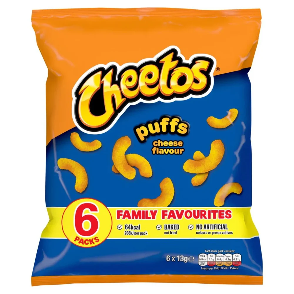 Cheetos Puffs Cheese Snacks 6 Pack