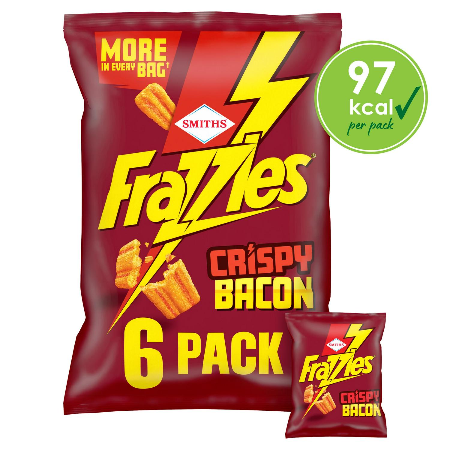 Smiths Frazzles Crispy Bacon Multipack Snacks 6x18g