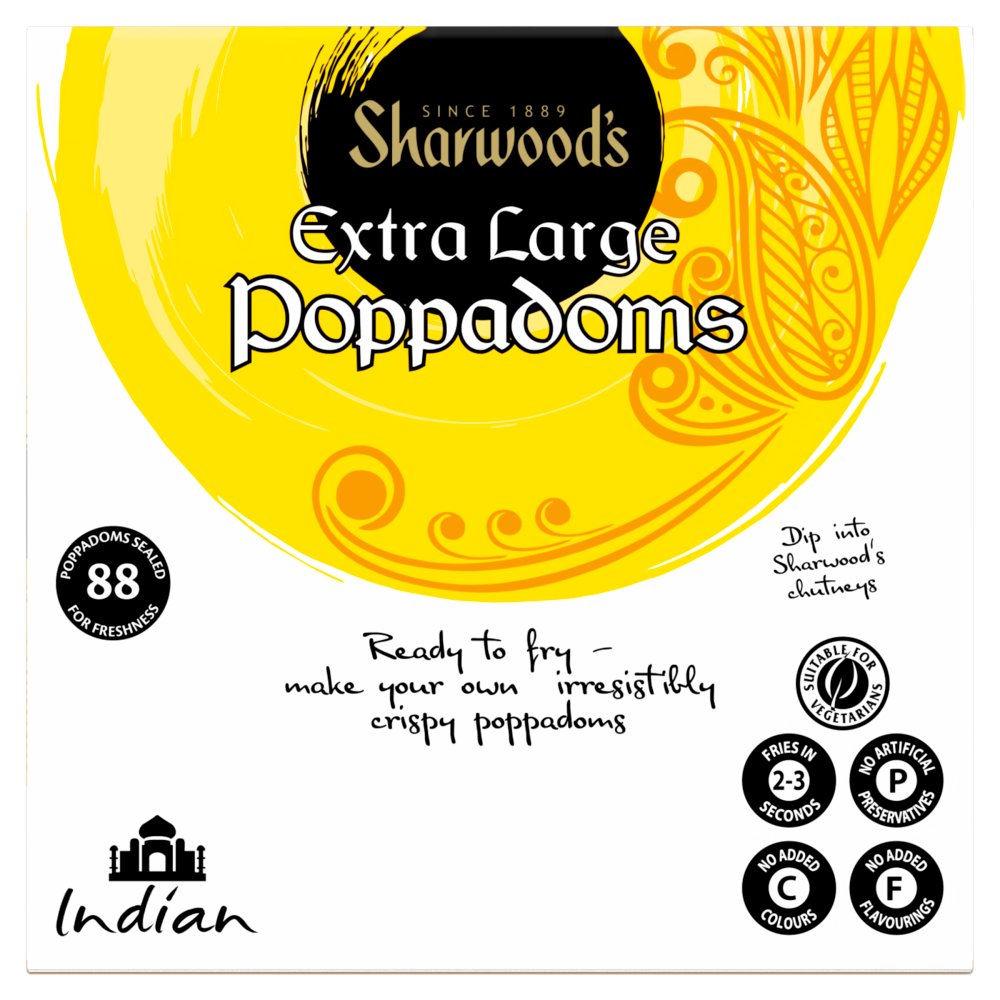 Sharwood's Extra Large Poppadoms 1kg