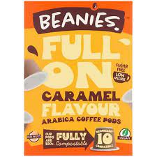 Beanies Full On Caramel Flavour Arabica Coffee Pods 10 x 5g (50g)