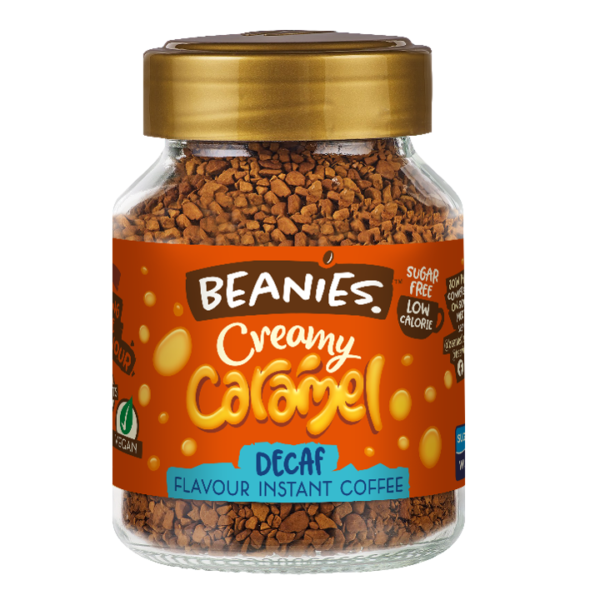 Beanies Creamy Caramel Flavour Decaf Instant Coffee 50g
