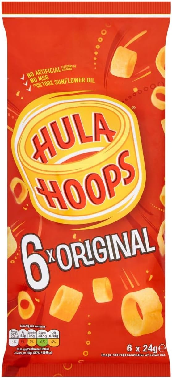 Hula Hoops Original Multipack Crisps 6 Pack