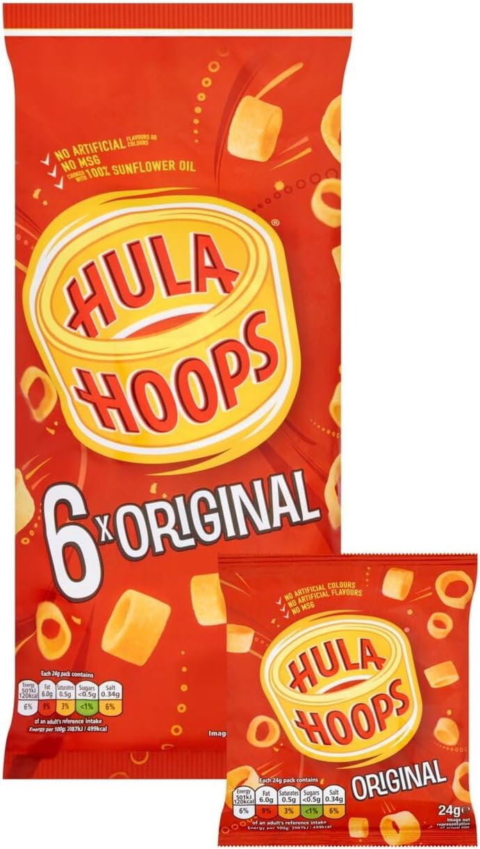 Hula Hoops Original Multipack Crisps 6 Pack