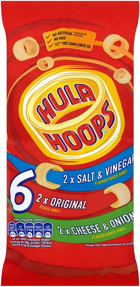 Hula Hoops Variety Multipack Crisps 6 Pack