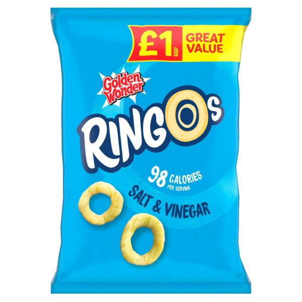 Golden Wonder Ringos Salt & Vinegar PMP £1 40G