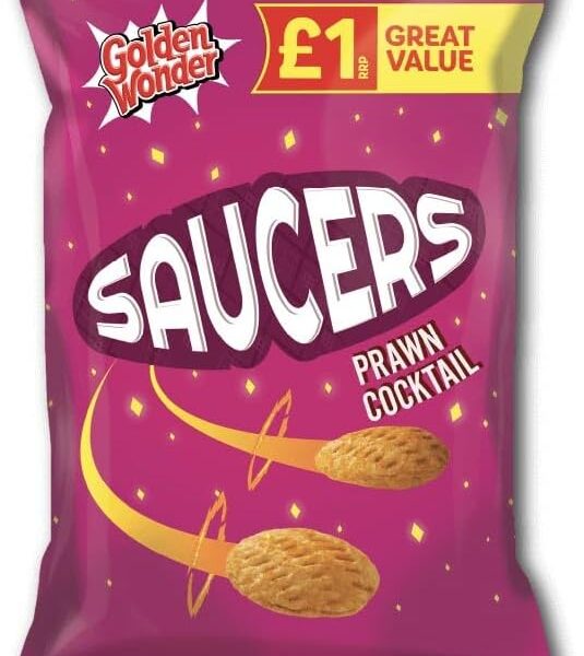 Golden Wonder Saucers Prawn Cocktail Pm £1.00 40g