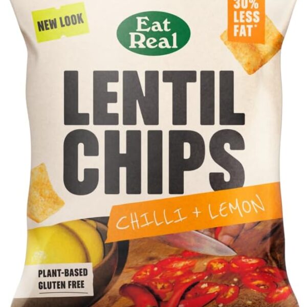 Eat Real Lentil Chips Chilli + Lemon 40g