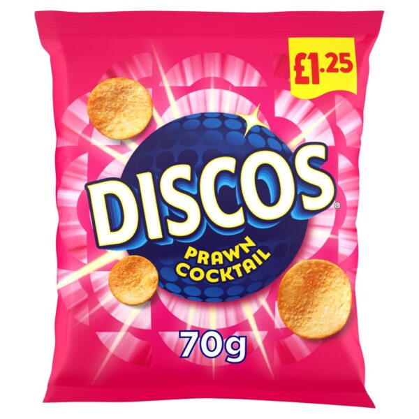 Discos Prawn Cocktail Crisps , £1.25 PMP 70g