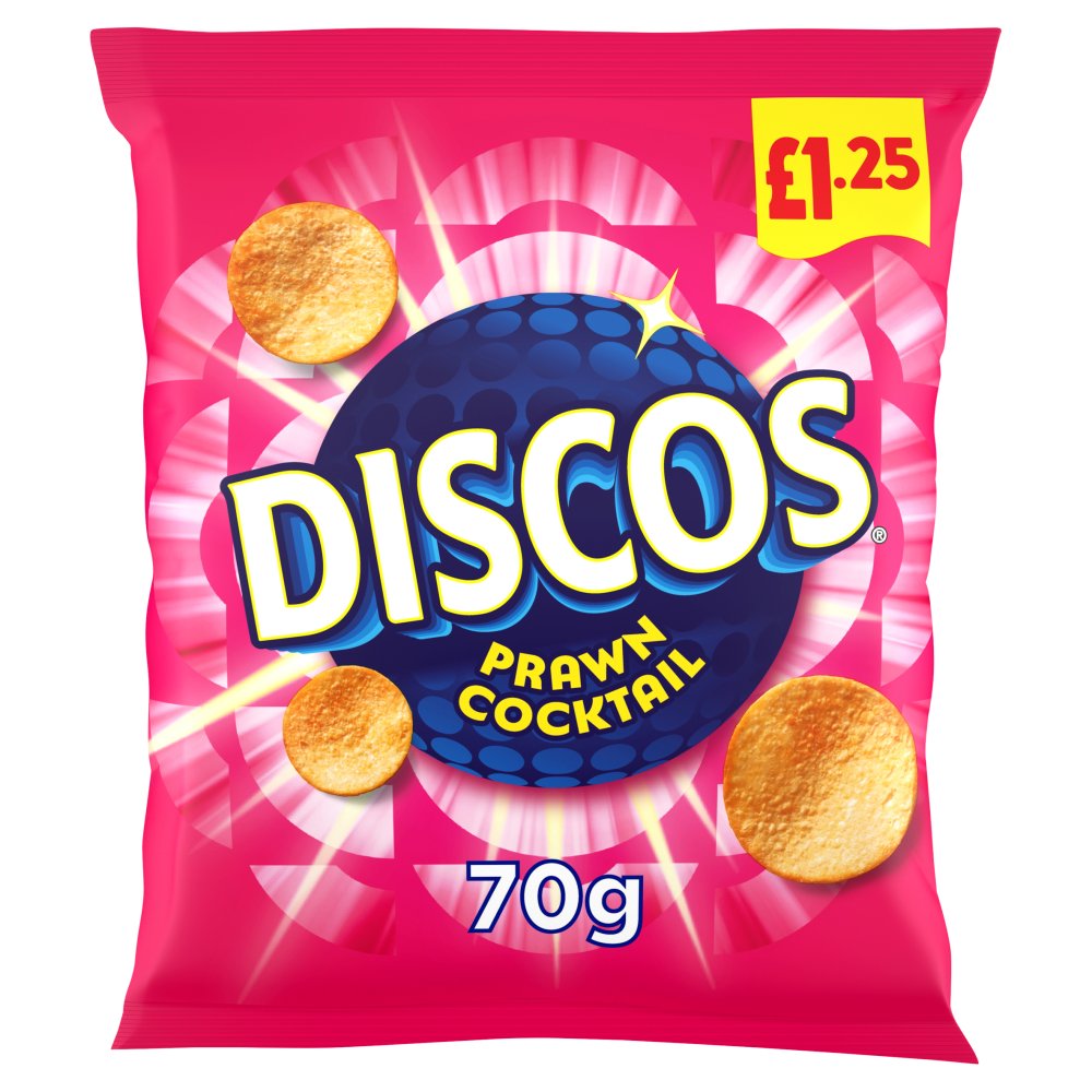 Discos Prawn Cocktail Crisps , £1.25 PMP 70g