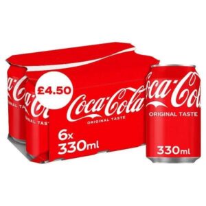 Coca Cola Cans PM £4.50 6x330ml