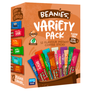 Beanies Variety Pack 12 Flavour Instant Coffee Sticks 12 x 2g (24g)