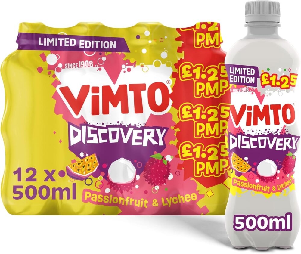 Vimto Discovery Passionfruit & Lychee Pm £1.25 500ml