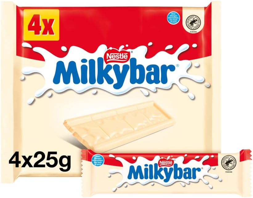 Milkybar White Chocolate Bar Multipack 4x25g