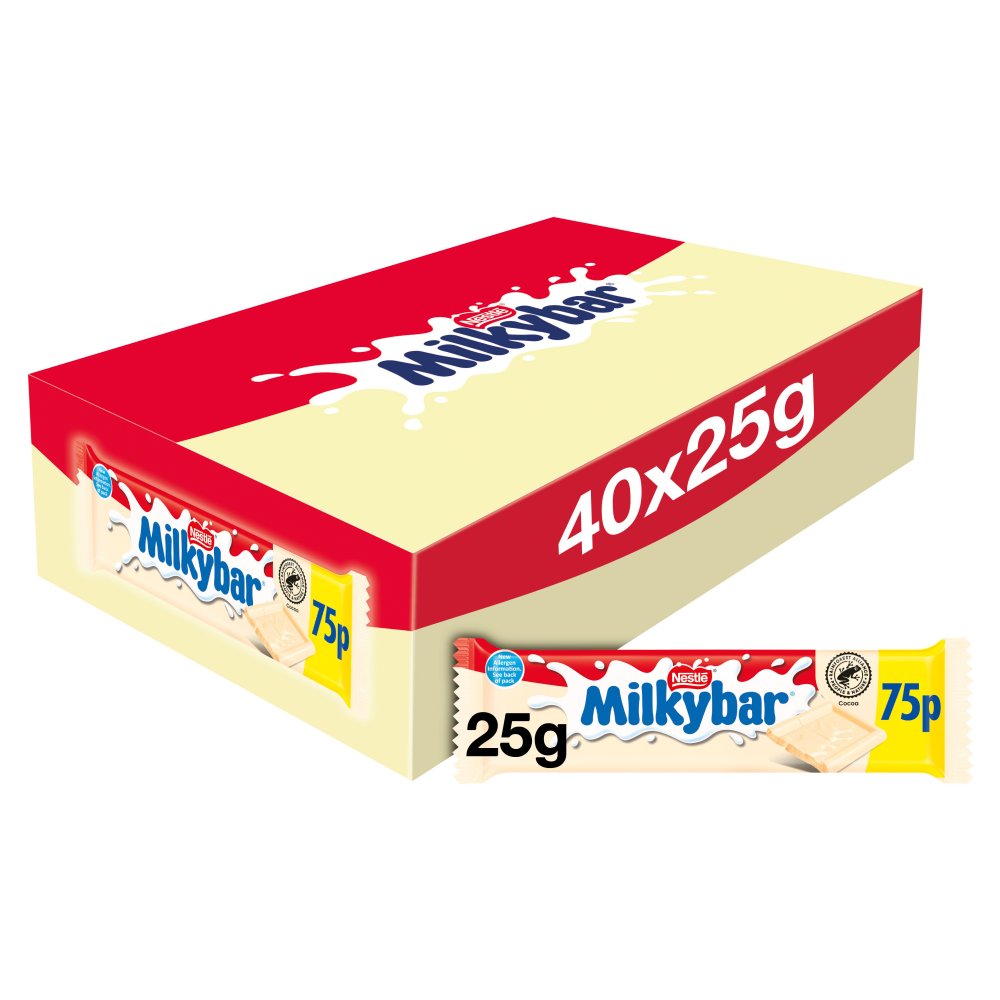Milkybar White Chocolate Bar PM 75p 25g