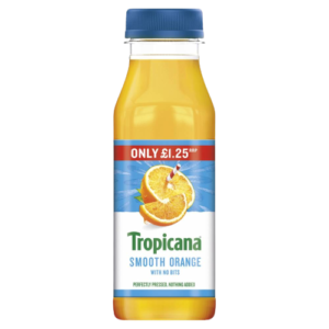Tropicana Orange Juice Smooth PMP £1.25 250ml
