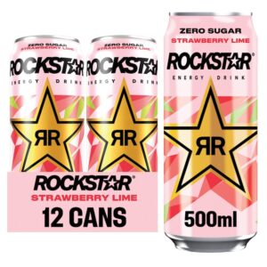 Rockstar Strawberry & Lime Energy Drink Pm £1.29 500ml