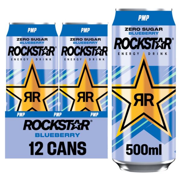Rockstar Zero Sugar Blueberry Energy Drink 500ml