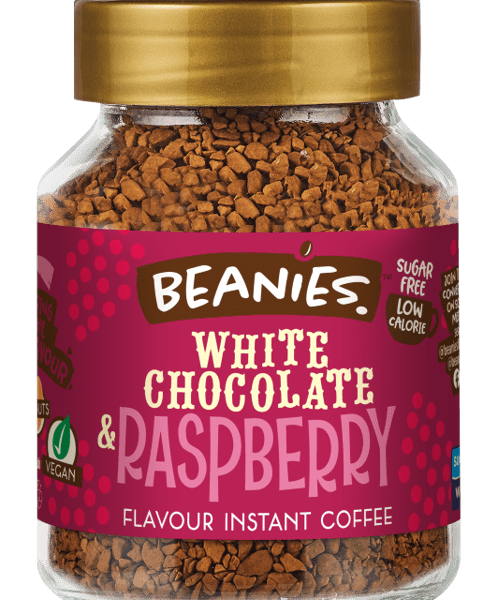 Beanies White Chocolate & Raspberry Flavour Instant Coffee 50g