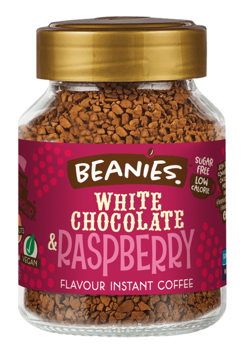 Beanies White Chocolate & Raspberry Flavour Instant Coffee 50g