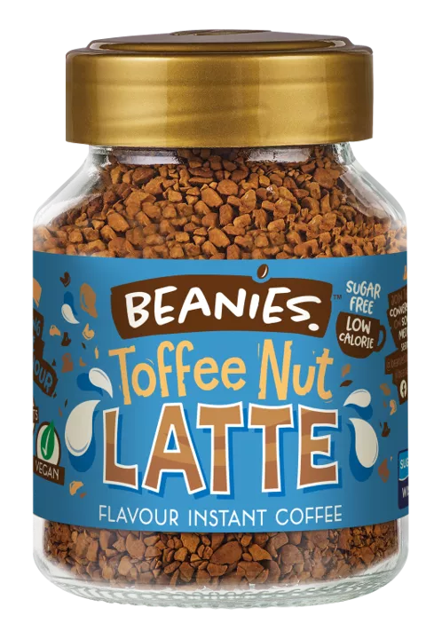 Beanies Toffee Nut Latte Flavoured Instant Coffee 50g