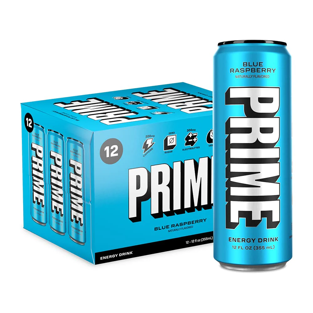Prime Blue Raspberry Flavour Energy Drink 330ml