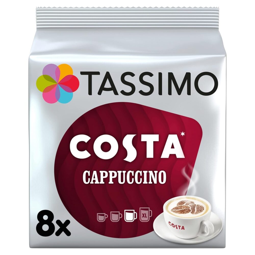 Costa Tassimo Cappuccino Coffee Pods x8