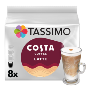 Costa Tassimo Latte Coffee Pods x8