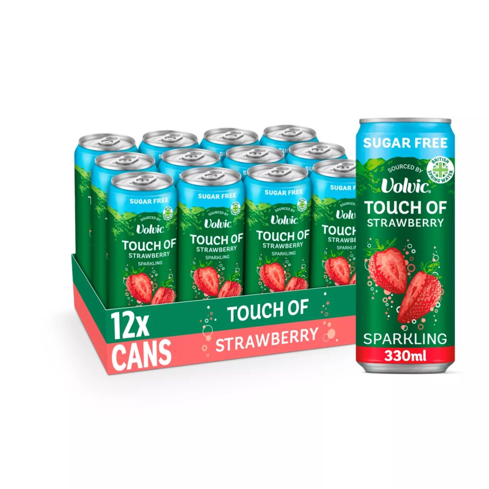 Volvic Touch of Strawberry Sugar Free Sparkling 330ml
