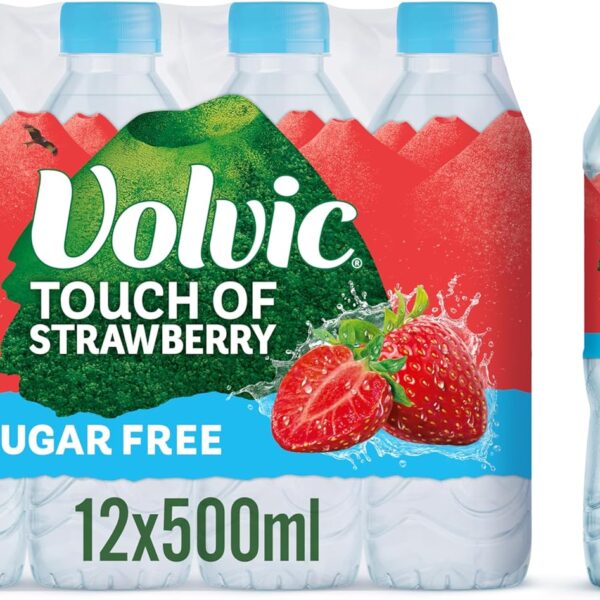 Volvic Touch of Fruit Sugar Free Strawberry Natural Flavoured Water 500ml