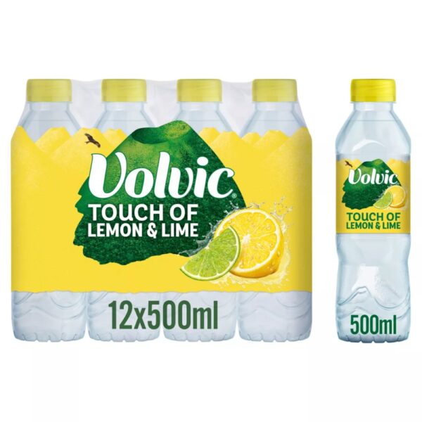 Volvic Touch of Fruit Lemon & Lime Natural Flavoured Water 500ml